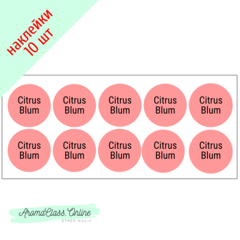 Наклейки "Citrus Blum" 10 шт цитрус блум