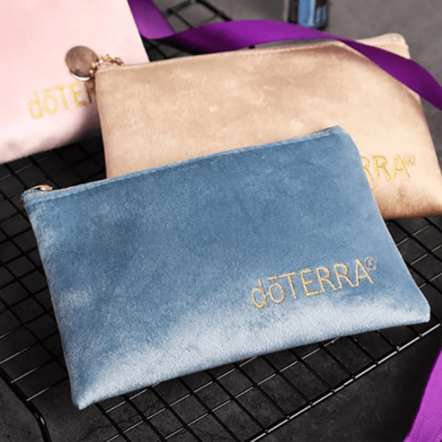 Аромакосметичка для флаконов и роллеров, с логотипом doTERRA, плюш