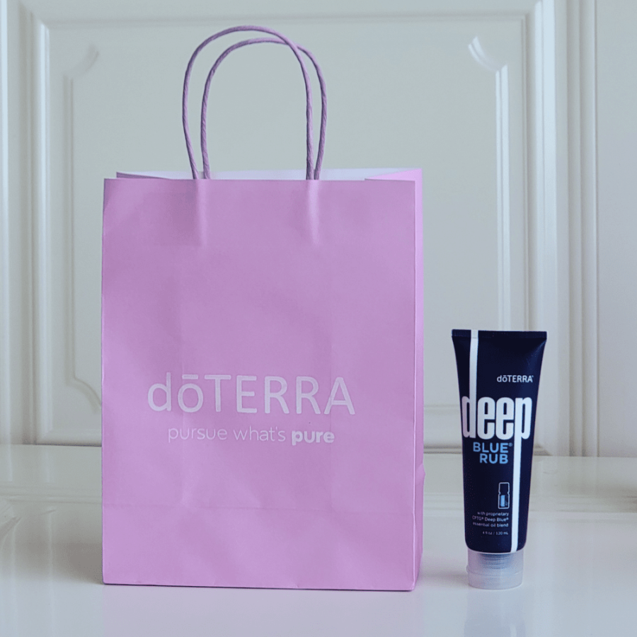 Пакет, подарочный, для упаковки из крафт-бумаги, с логотипом doTERRA, размер 12 * 6* 16 см