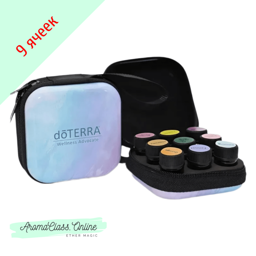 Сумочка на 9 ячеек для пробников 1-2 мл., с логотипом doTERRA