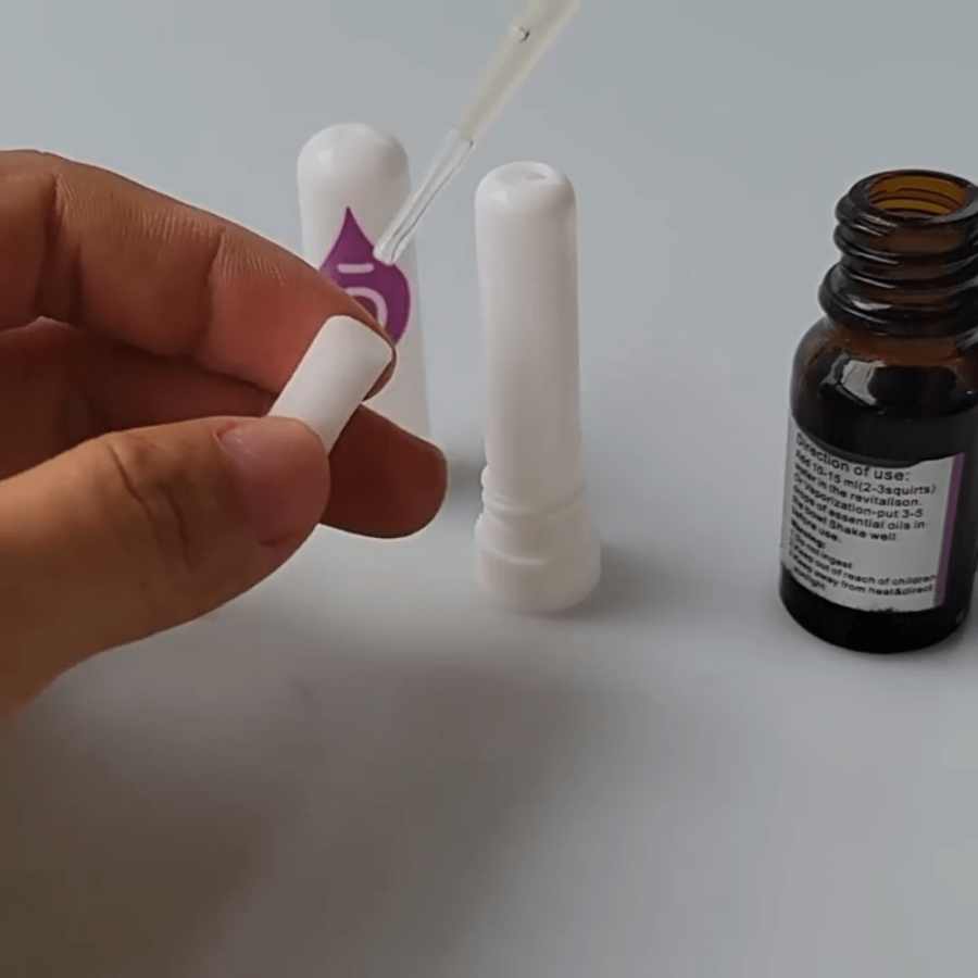Ингалятор - карандаш белый с логотипом dpTERRA