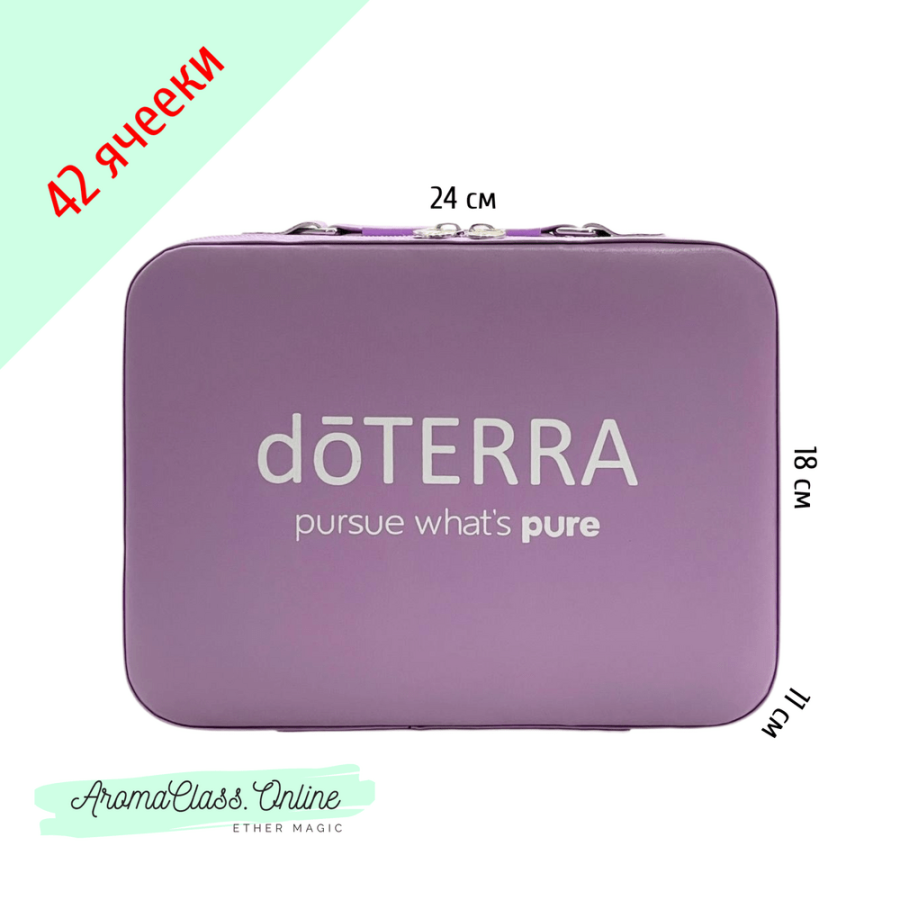Сумка - кейс на 42 ячейки для флаконов от 5 до 30мл, с логотипом doTERRA